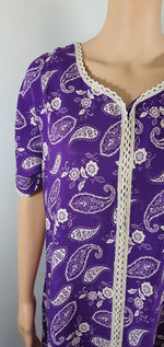 Load image into Gallery viewer, Purple Fusion - Short Sleeve maxi dress
