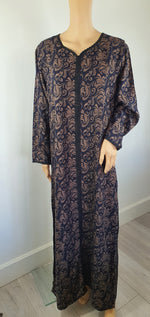 Load image into Gallery viewer, Blue Maze - Long Sleeve maxi dress
