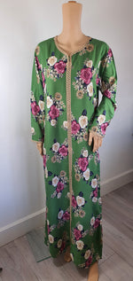 Load image into Gallery viewer, Green Paradise - Long Sleeve maxi dress
