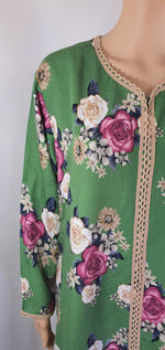 Load image into Gallery viewer, Green Paradise - Long Sleeve maxi dress
