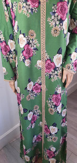 Load image into Gallery viewer, Green Paradise - Long Sleeve maxi dress
