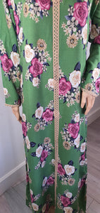 Green Paradise - Long Sleeve maxi dress