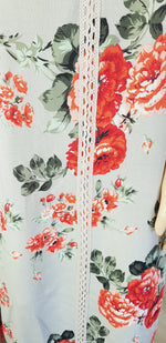 Load image into Gallery viewer, Peachy Roses - Short Sleeve maxi dress
