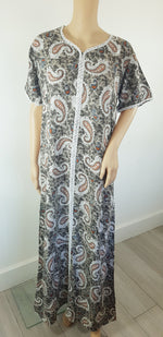 Load image into Gallery viewer, Copper Black - Short Sleeve maxi dress
