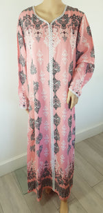 Load image into Gallery viewer, Antique Pink - Long Sleeve maxi dress
