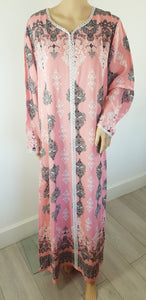 Antique Pink - Long Sleeve maxi dress