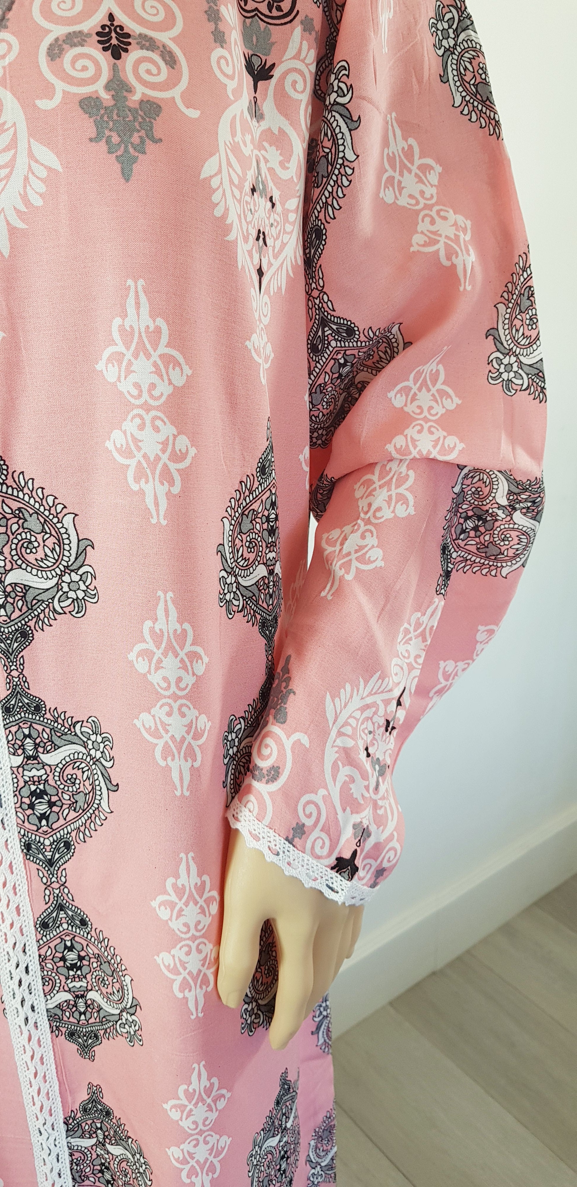 Antique Pink - Long Sleeve maxi dress