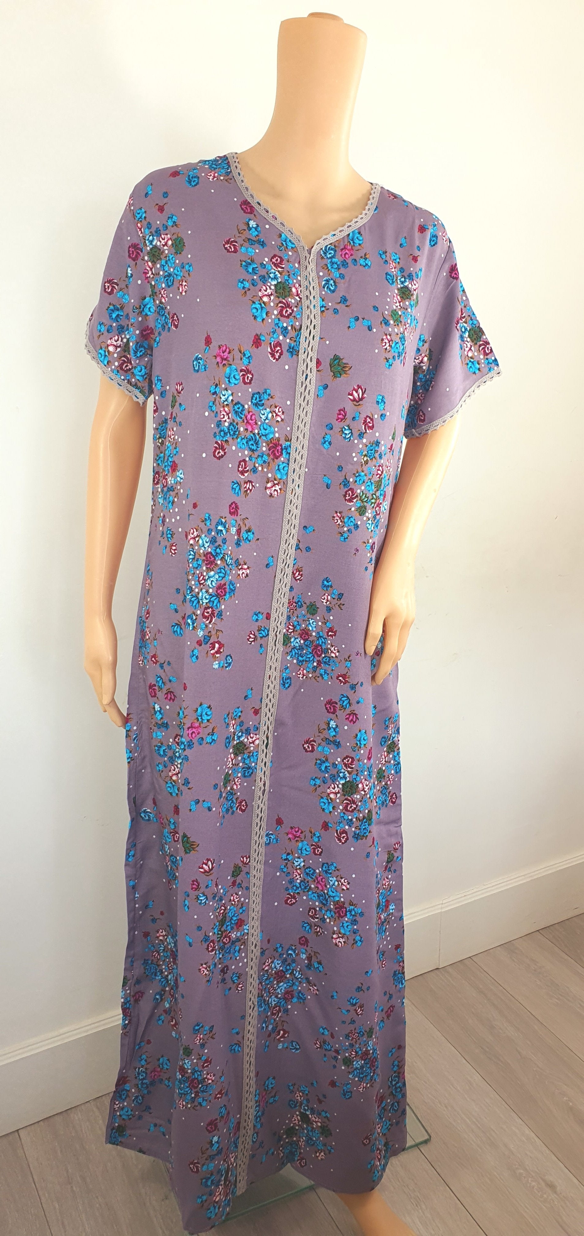 Purple Ava - Short Sleeve maxi dress