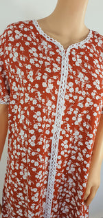 Load image into Gallery viewer, Brunt Orange  - Short Sleeve maxi dress
