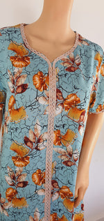 Load image into Gallery viewer, Leaves In The Sky - Short Sleeve maxi dress
