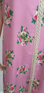 Load image into Gallery viewer, Little Pink Flowers - Short Sleeve maxi dress
