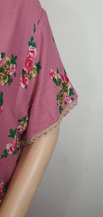 Load image into Gallery viewer, Little Pink Flowers - Short Sleeve maxi dress
