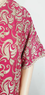 Load image into Gallery viewer, Fuchsia Maze - Short Sleeve maxi dress
