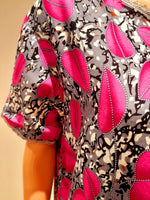 Load image into Gallery viewer, Falling Pink Petals - Short Sleeve maxi dress
