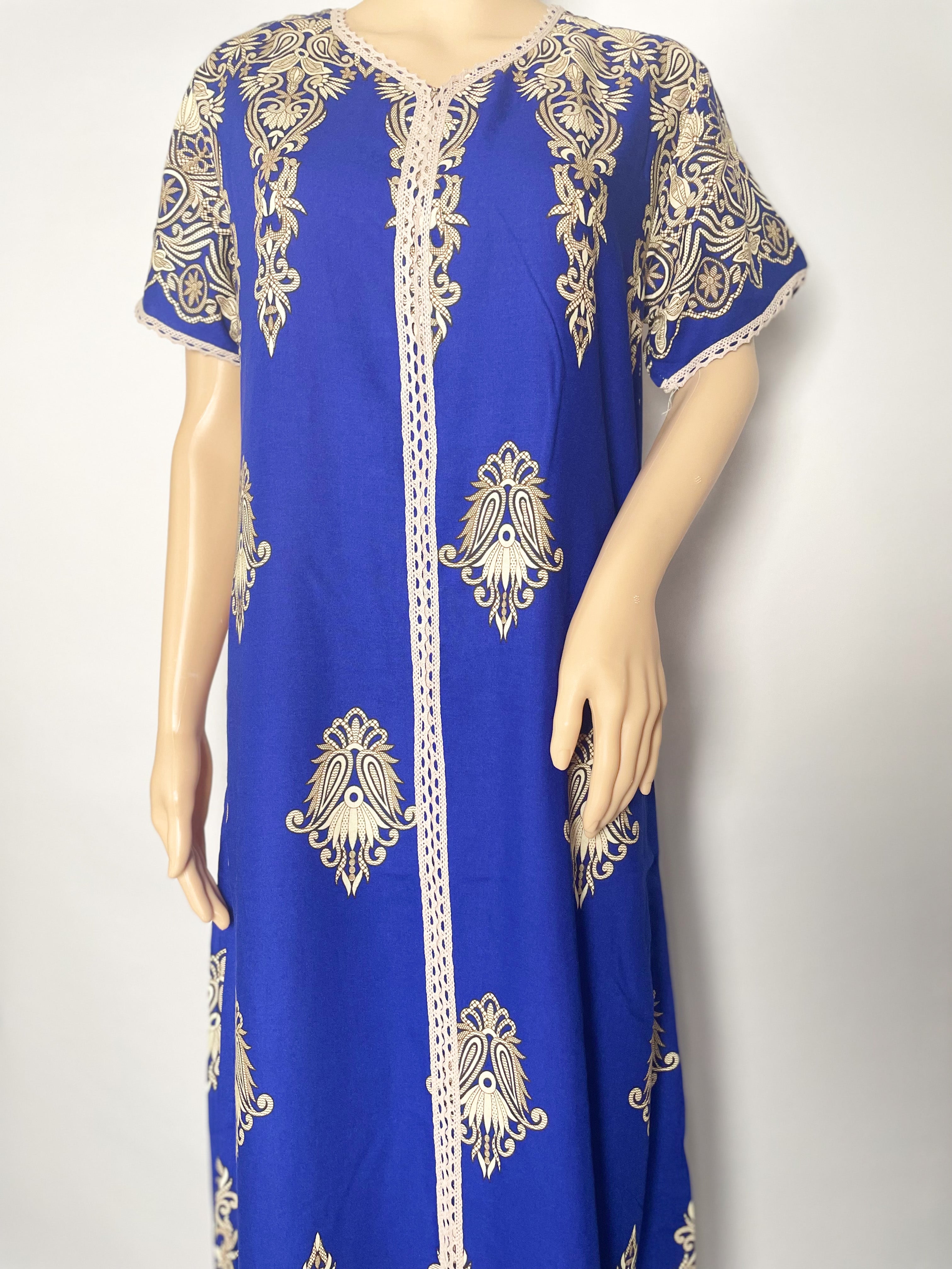 Electric Blue - Short Sleeve maxi dress