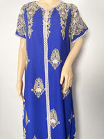 Load image into Gallery viewer, Electric Blue - Short Sleeve maxi dress
