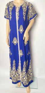 Load image into Gallery viewer, Electric Blue - Short Sleeve maxi dress
