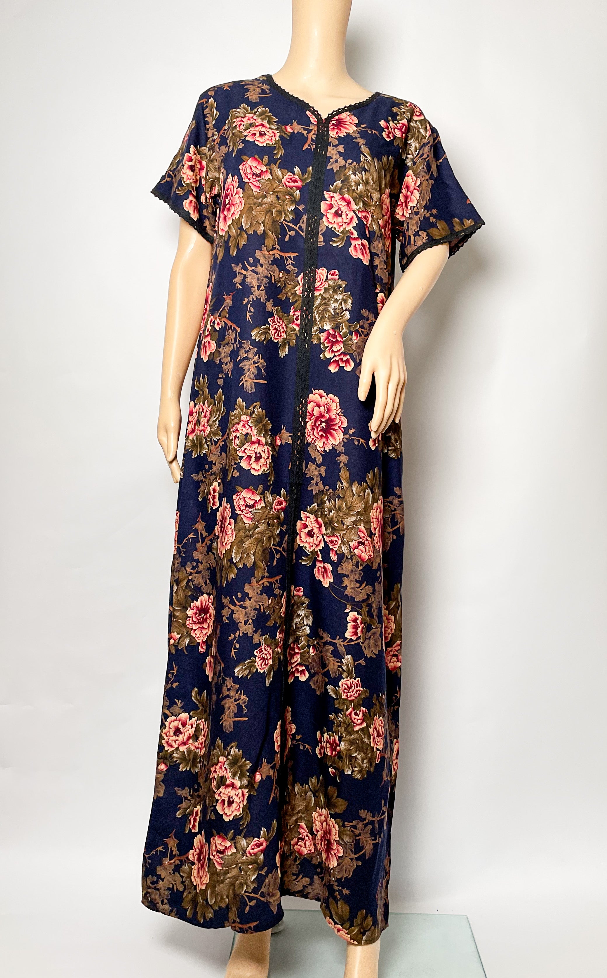 Blue Forest Monsoon - Short Sleeve maxi dress