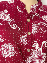 Load image into Gallery viewer, Red Galaxy - Short Sleeve - With Buttons maxi dress
