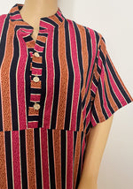 Load image into Gallery viewer, Retro Pink - Short Sleeve - With Buttons maxi dress
