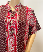 Load image into Gallery viewer, Red Hawaii - Short Sleeve - With Buttons maxi dress
