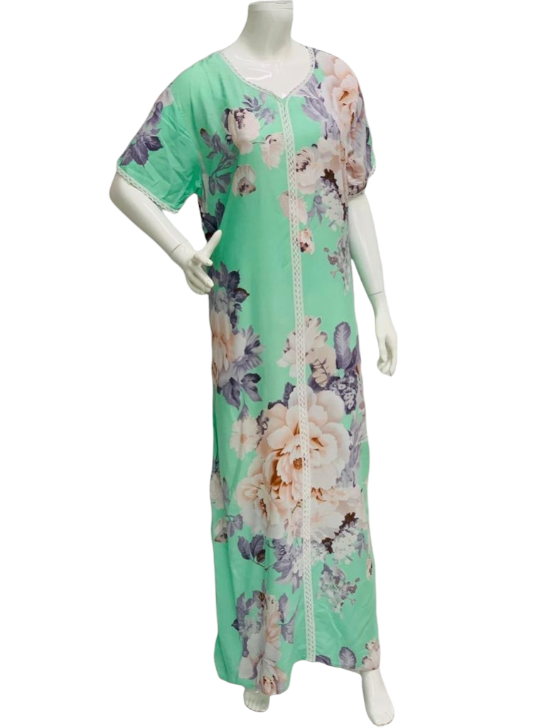 Green Daydream - Short Sleeve maxi dress