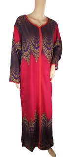 Load image into Gallery viewer, Vertigo Fuchsia - Long Sleeve maxi dress
