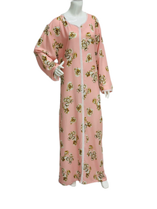 Fine Pink - Long Sleeve maxi dress