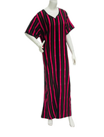 Load image into Gallery viewer, Pink Stripes - Short Sleeve maxi dress
