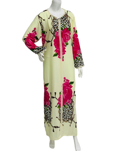 Leopard Forest - Long Sleeve maxi dress