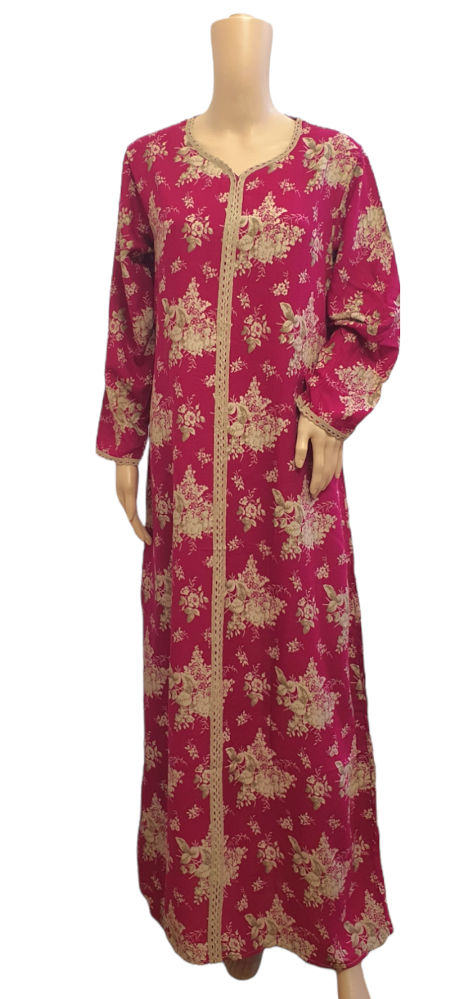 Japanese Pink - Long Sleeve maxi dress