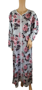 Load image into Gallery viewer, Pretty Rose Grey - Long Sleeve maxi dress
