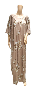 Gorgeus Beige - Short sleeve OVERSIZED maxi dress