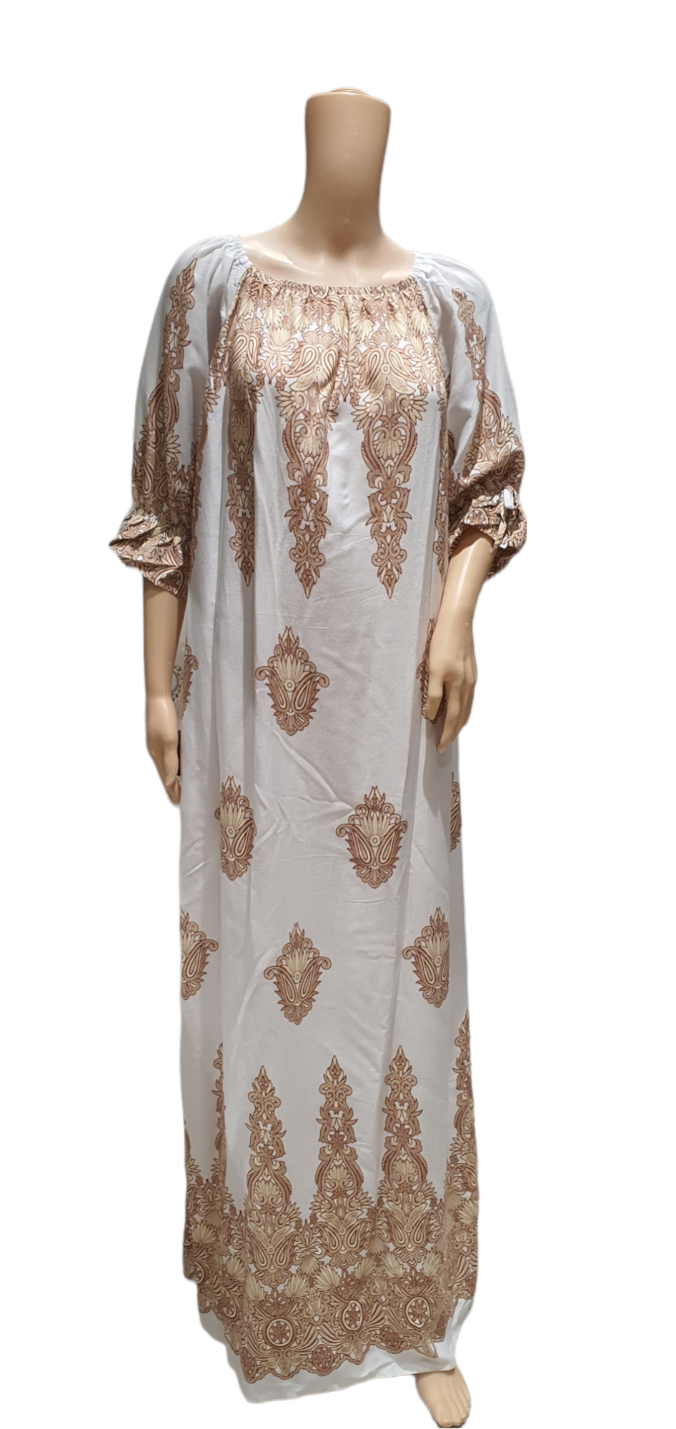 Pure White - Short Sleeve maxi dress