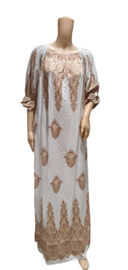 Pure White - Short Sleeve maxi dress