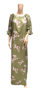 Gorgeous Green - Short Sleeve maxi dress