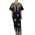 Load image into Gallery viewer, Electric Black - Short Sleeve maxi dress
