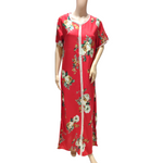 Load image into Gallery viewer, Red Flower  - Short Sleeve maxi dress
