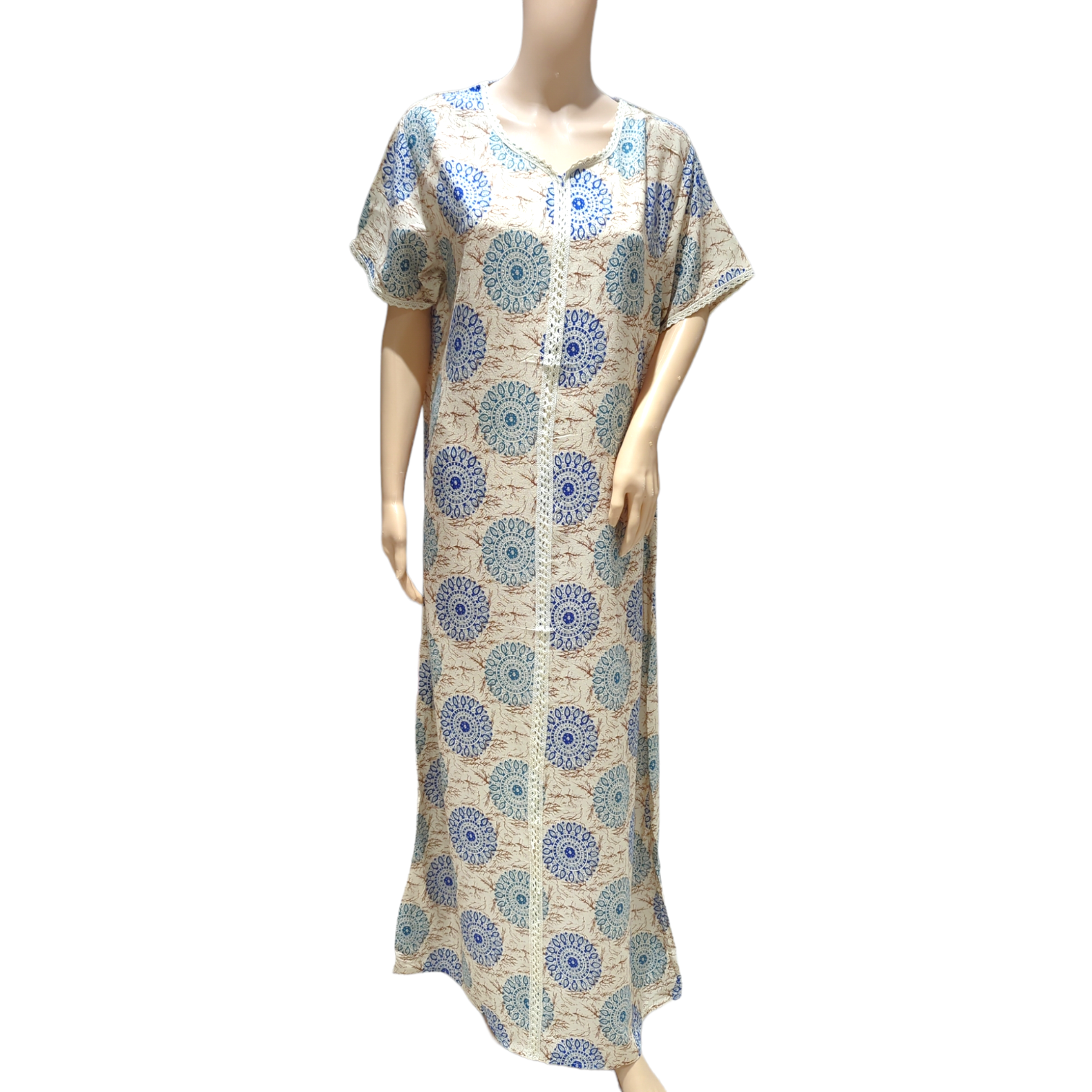 Cream Mandela - Short Sleeve maxi dress