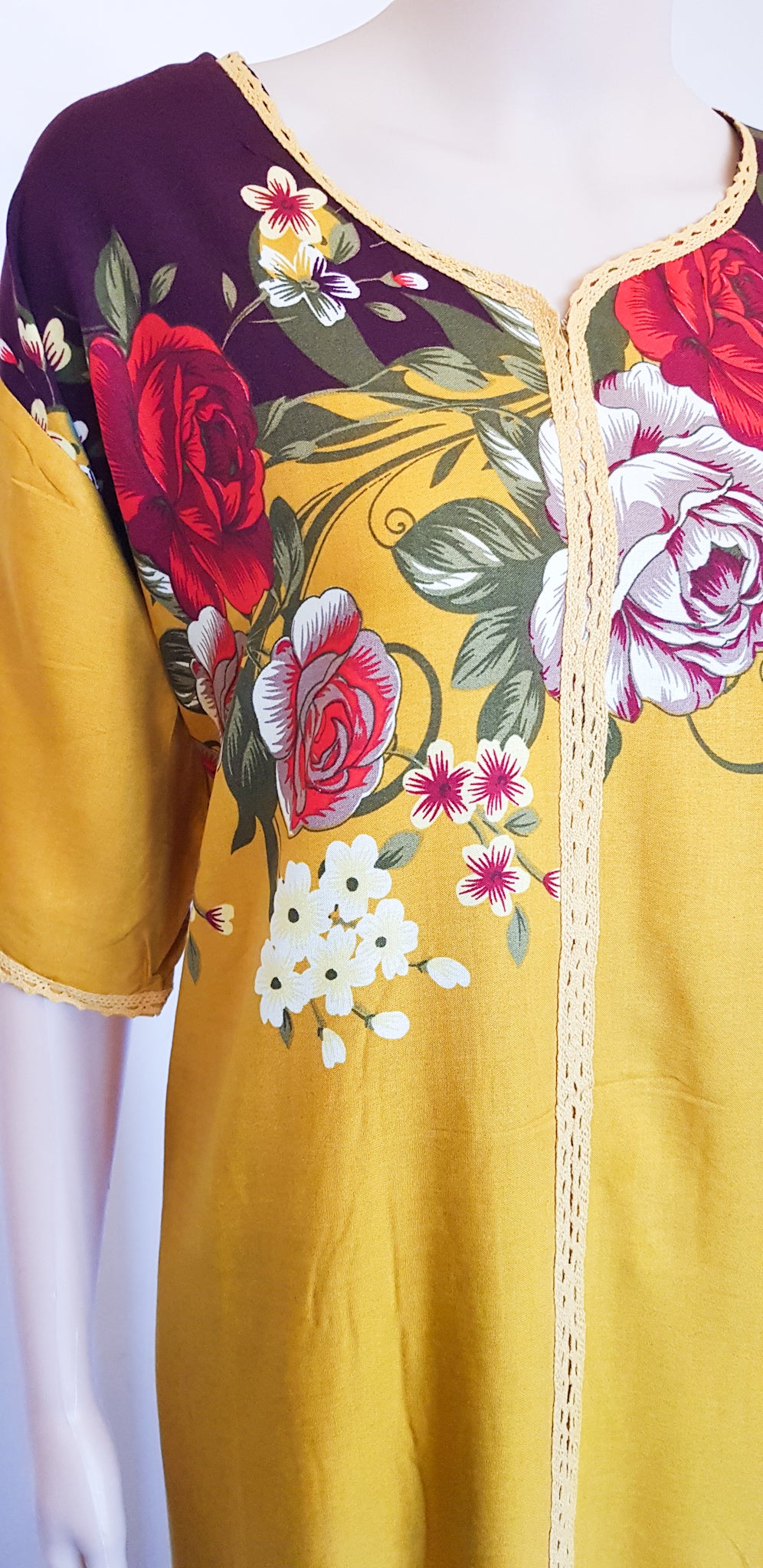 Yellow Fever - Short Sleeve maxi dress