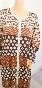 Load image into Gallery viewer, Brown Layers - Long Sleeve maxi dress
