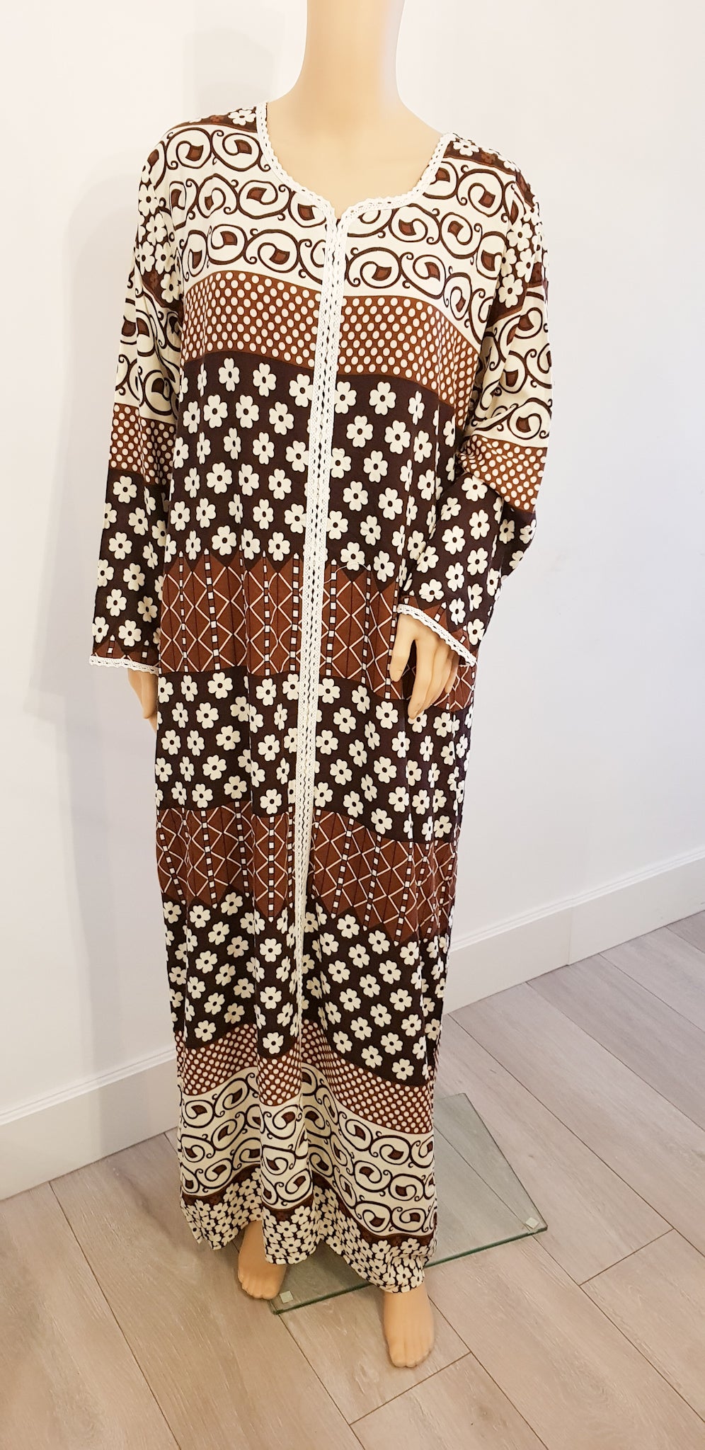 Brown Layers - Long Sleeve maxi dress