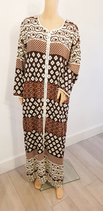 Load image into Gallery viewer, Brown Layers - Long Sleeve maxi dress
