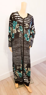 Load image into Gallery viewer, Zebra Green - Long Sleeve maxi dress
